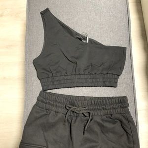 JLux black pockets skirt set